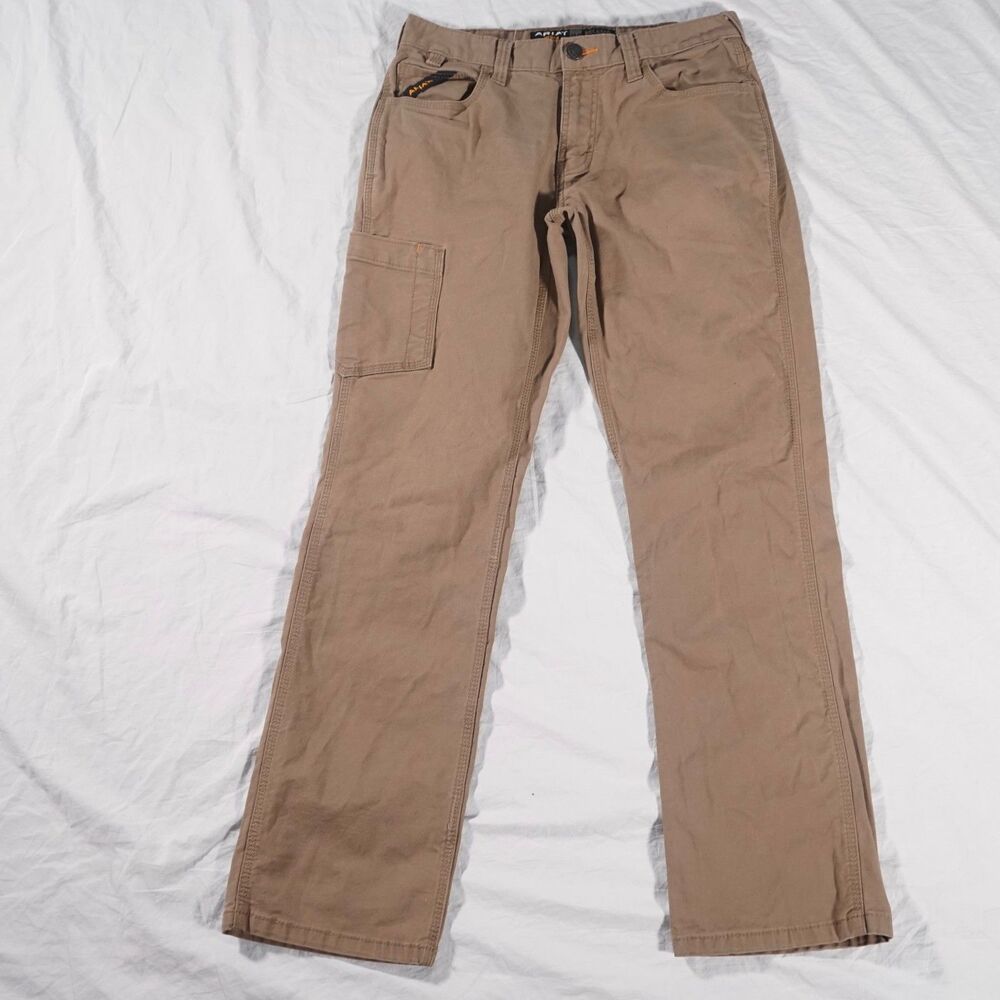 Ariat Rebar M4 Relaxed Straight Pants Brown 29x32 - Picture 9 of 9